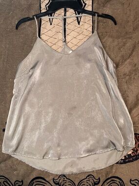 Blu Pepper Silver Shimmery V-Neck Cami